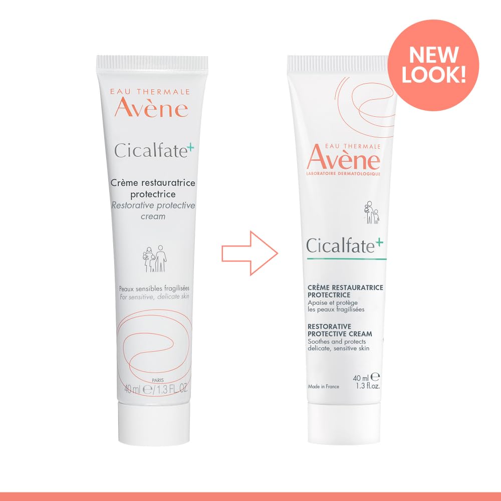 Avène Cicalfate+ Restorative Protective Cream, Face Moisturizer, face cream for sensitive skin, helps restore skin barrier, restorative cream, safe for infants, children and adults, 1.3 Fl Oz