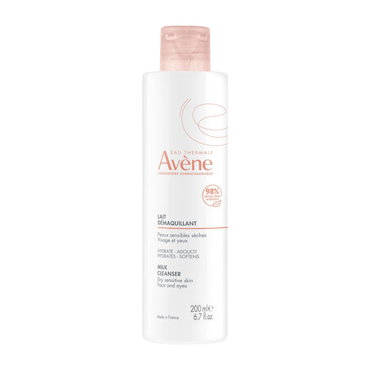 Avène Gentle Milk Cleanser - Moisturizing, No-Rinse, Soap-Free Cleansing Lotion for Dry, Sensitive Skin - 6.7 Fl Oz