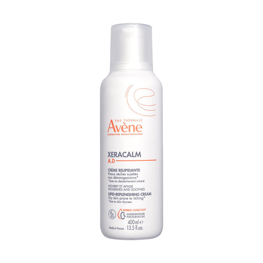 Avène XeraCalm A.D Lipid-Replenishing Cream, Atopic Dermatitis, Eczema-Prone, No Preservatives, Fragrance-Free, Pump, 13.5 Oz