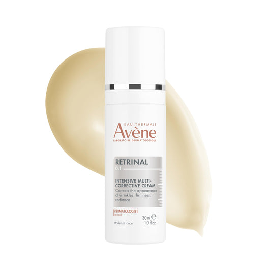 Avène Retrinal 0.1% Intensive Multi-Corrective Cream, Retinal Face Cream Formulated with Retinaldehyde, Niacinamide & Hyaluronic Acid, Anti-aging Cream Visibly Reduces Wrinkles & Fine Lines, 1 Fl Oz