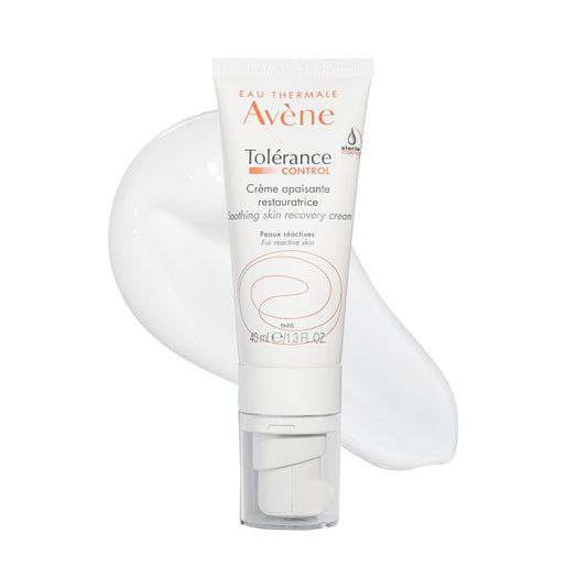 Avène Tolerance Control Soothing Skin Recovery Cream, for Hypersensitive Dry Skin, Restores Skin Barrier, Calms sensations of skin discomfort, Sterile Pump, Face Moisturizer, Fragrance-Free 1.3 Fl Oz
