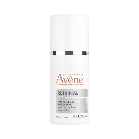 Avène Retrinal EYES Advanced 3-In-1 Eye Cream, Retinal eye cream, Powered by Retinaldehyde & Hyaluronic Acid, Helps smooth wrinkles, minimizes under-eye puffiness & dark circles, eye cream anti-aging