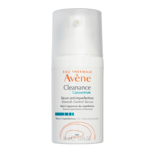 Avène Cleanance Concentrate Blemish Control Serum, clarifying water-gel, fragrance and silicone free, For acne-prone skin, airless pump, 1 fl. oz.